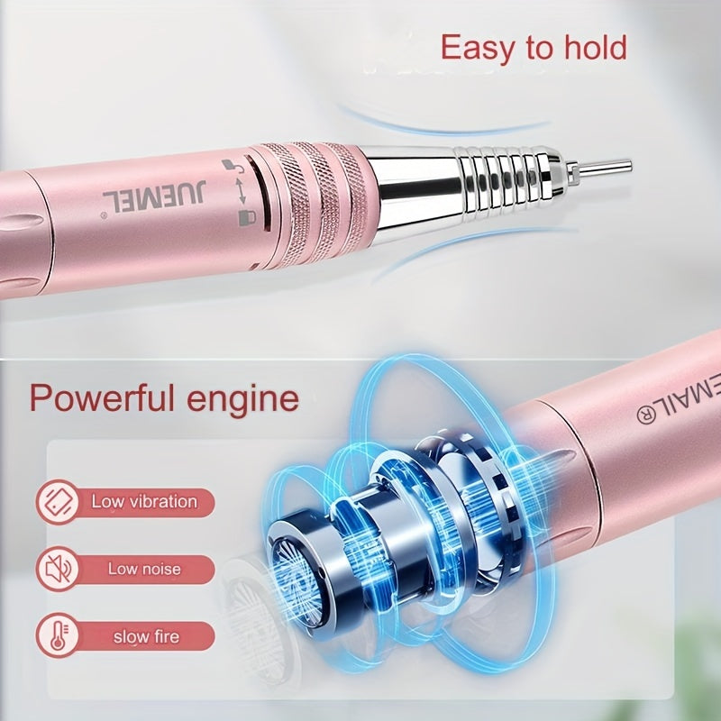 35000rpm Professional Electric Nail Drill Machine, High-Speed Nail Art Drill Set, All-in-One Acrylic, Gel Removal & Polishing Drill with LED, Precision Manicure & Pedicure Set, Multifunctional Manicure Tool for Salon And Home